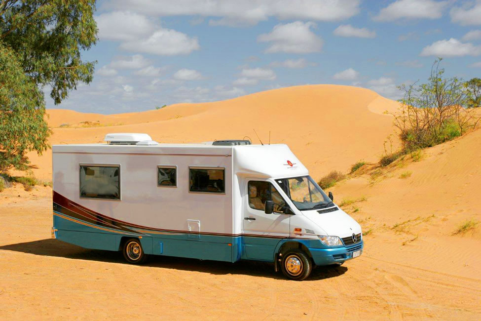 Wirraway 260 SL Motorhome Showing the slideout roWirraway 260 motorhomeom
